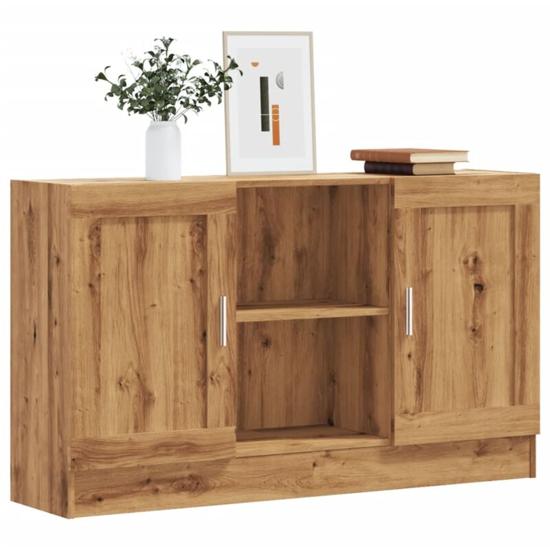 Buffet,Meuble de Rangement,Bahut pour Salon, Salle à Manger, Cuisine chêne artisanal 120x30,5x70 cm bois d'ingénierie CFW79055