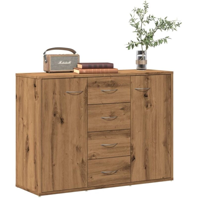 Buffet,Meuble de Rangement,Bahut pour Salon, Salle à Manger, Cuisine chêne artisanal 88x30x64 cm bois d'ingénierie CFW16181