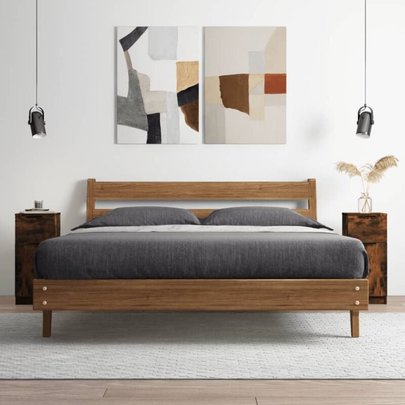 Buffet,Meuble de Rangement,Bahut pour Salon, Salle à Manger, Cuisine Chêne fumé 30x30x70 cm Bois d'ingénierie CFW663311