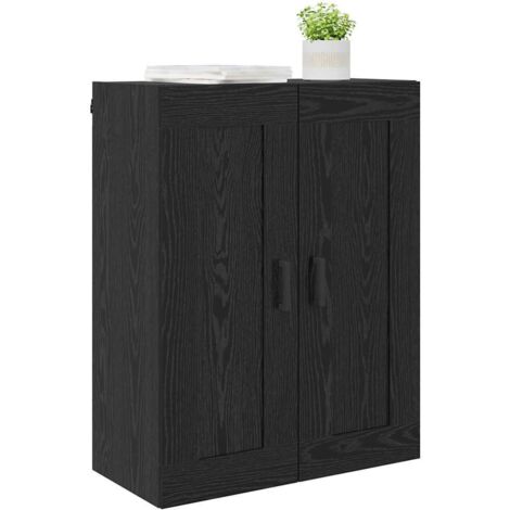 Buffet,Meuble mural Chêne noir 69,5 x 34 x 90 cm Bois d'ingénierie CFW284908