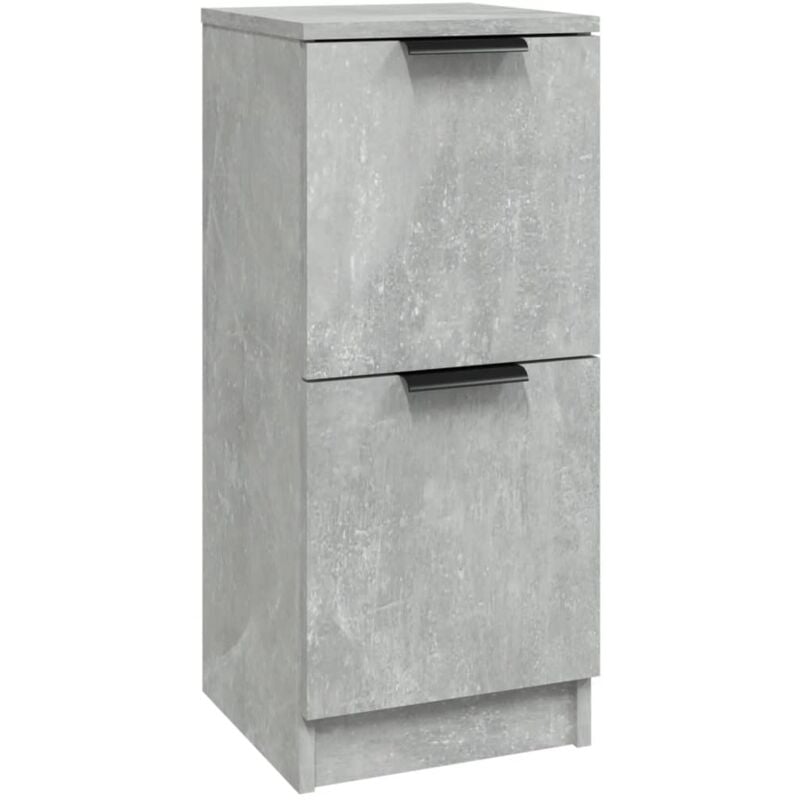 Vidaxl - Buffet Gris béton 30x30x70 cm Bois d'ingénierie