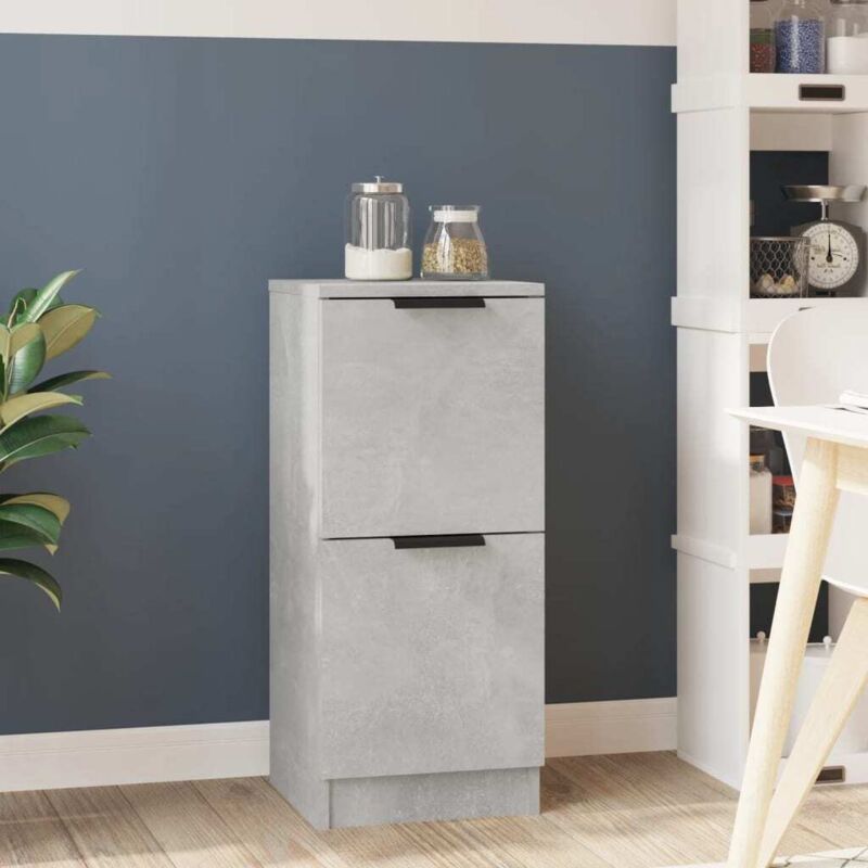 Buffet Gris béton 30x30x70 cm Bois d'ingénierie Vidaxl