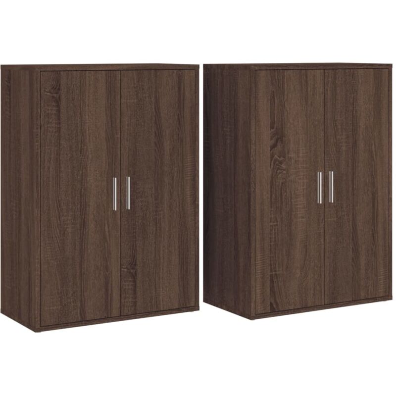 Vidaxl - Buffets 2 pcs chêne marron 60x31x84 cm bois d'ingénierie
