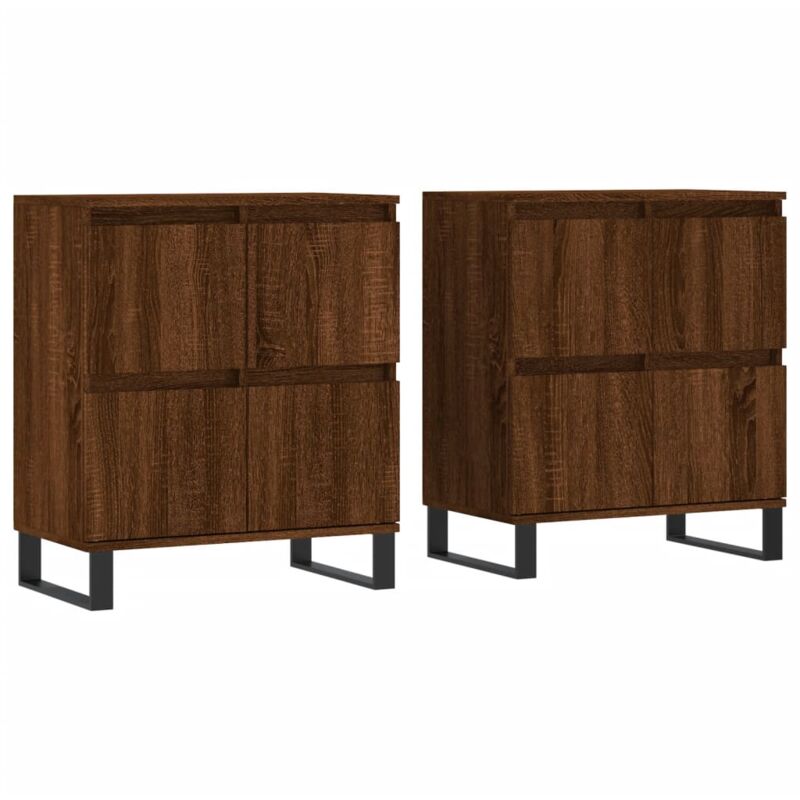 Vidaxl - Buffets 2 pcs chêne marron bois d'ingénierie