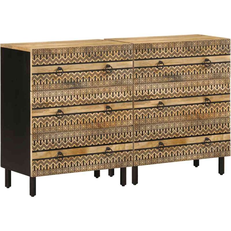 Vidaxl - Buffets 2 pcs bois massif de manguier