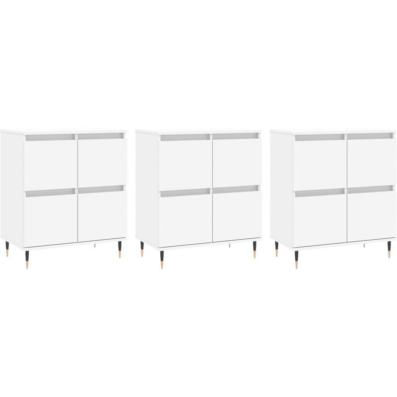 Vidaxl - Buffets 3 pcs Blanc Bois d'ingénierie