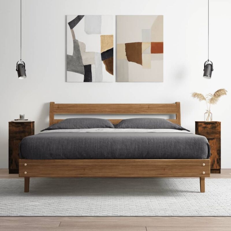 Vidaxl - Buffet Chêne fumé 30x30x70 cm Bois d'ingénierie