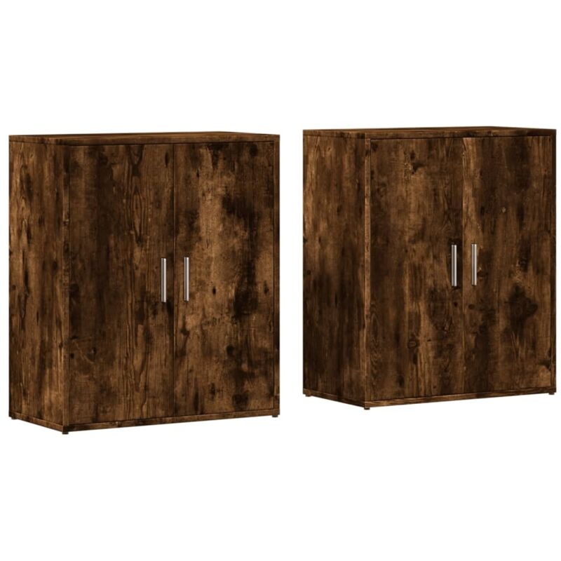 Vidaxl - Buffets 2 pcs chêne fumé 60x31x70 cm bois d'ingénierie
