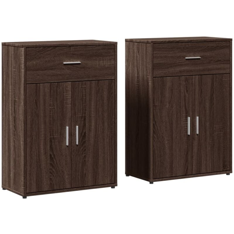 Vidaxl - Buffets 2 pcs chêne marron 60x30x84 cm bois d'ingénierie