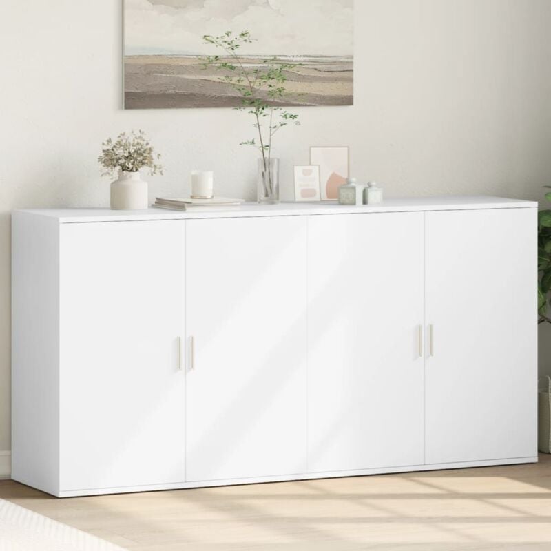 Vidaxl - Buffets 2 pcs blanc 79x38x80 cm bois d'ingénierie