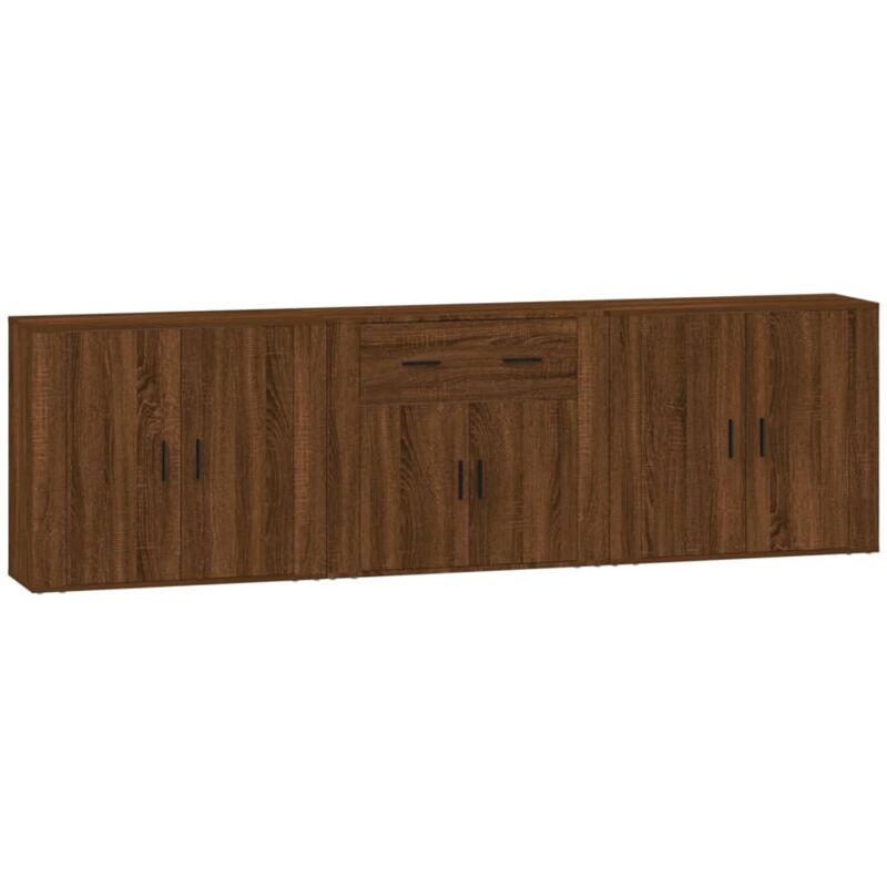 Vidaxl - Buffets 3 pcs Chêne marron Bois d'ingénierie