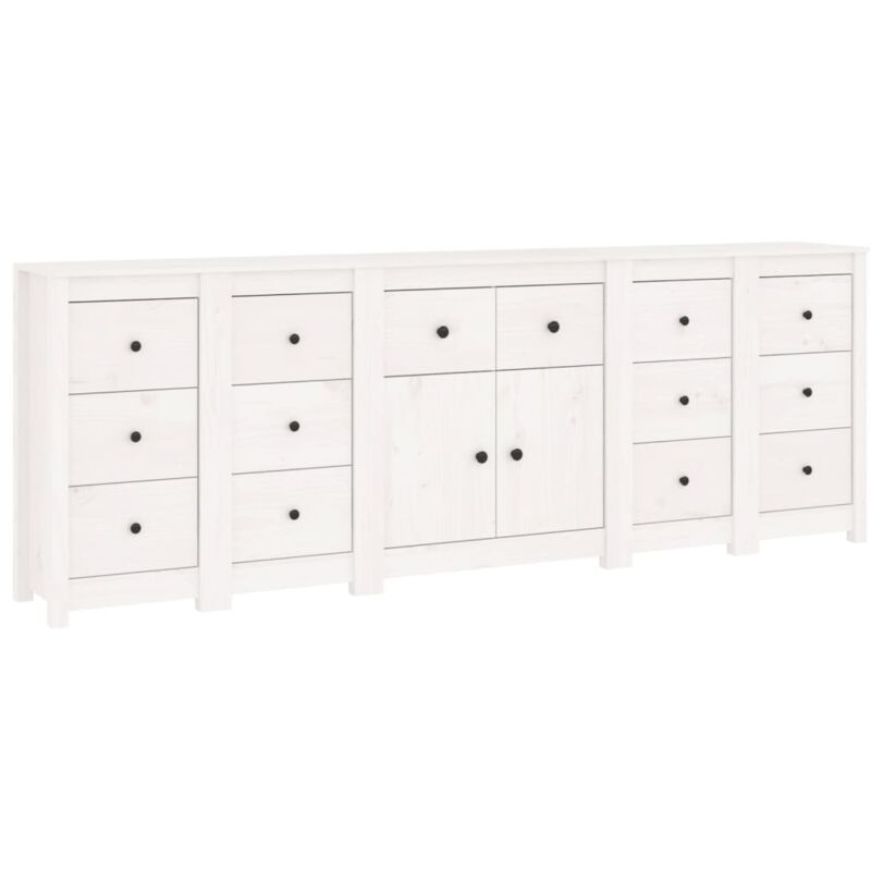Vidaxl - Buffet Blanc 230x35x80 cm Bois massif de pin