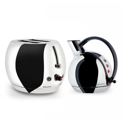Bugatti Giulietta Kettle and Romeo Toaster Set Chrome