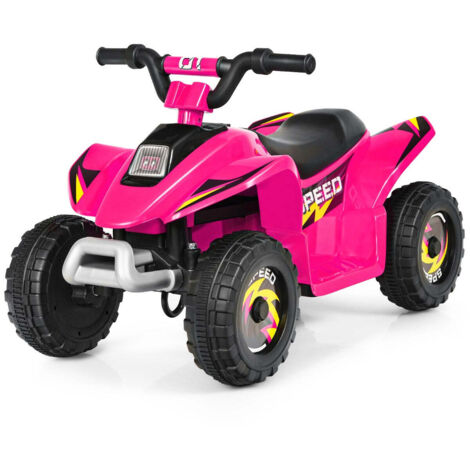 Buggy eléctrico infantil de cuatro ruedas 73 x 40 x 445 cm conducción cómoda en interiores y exteriores PP rosa 200013329