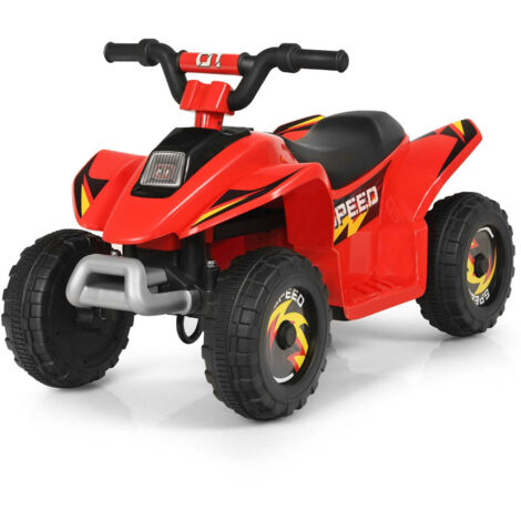 Buggy eléctrico infantil quad 73 x 40 x 445 cm marcha adelante/atrás diseño moderno en rojo PP 200013328