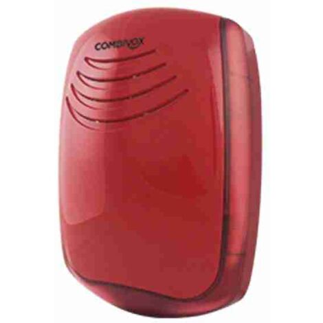 Búho blanco Sirya para exteriores con luces rojas intermitentes - COMBIVOX - Cod.61.054