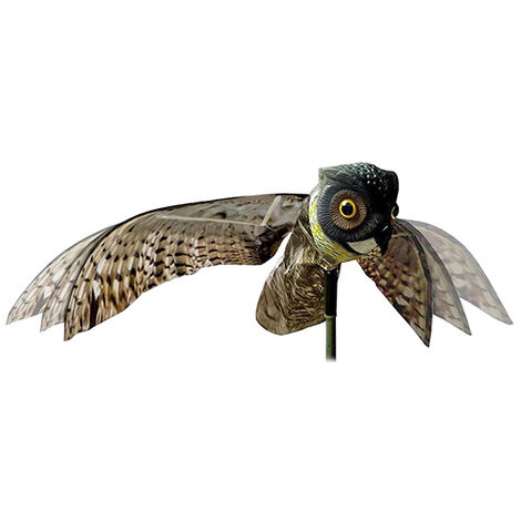 Búho eólico espantapájaros - Efecto vuelo