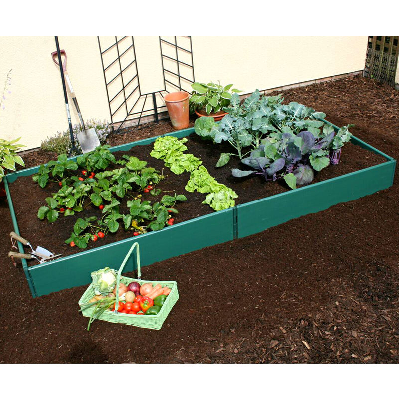 Gardenskill - 'Build-a-Bed' Raised Bed - 1m x 1m x 250mm high
