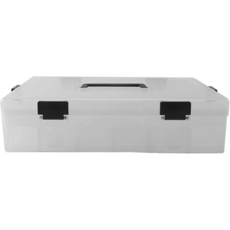 Building Blocks Toys Large Capacity Hand Kids Storage Case Clear PP Organizer Box Can Adjust the Space Single Layer