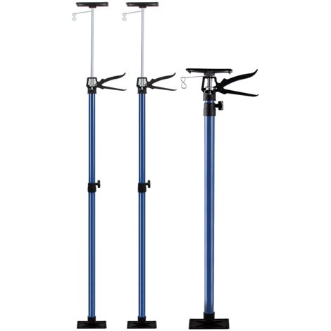 Building Prop Floor to Ceiling Pole Telescopic Support Set of 2 Height Adjustable Door Frame Strut Expandable Clamps Supporters