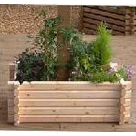 Buildround Rectangular Planter - Timber - L91.4 x W45.7 x H33 cm