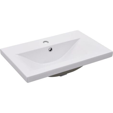 Built-in Basin 61x39.5x18.5 cm Ceramic White vidaXL