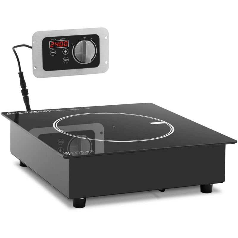 Royal Catering - Built-in induction cooker Induction hob 30500 w Timer Stainless steel ø 17 cm