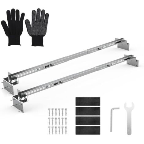 Built-in sink supports, adjustable stainless steel sink support, horizontal installation, space saving, heavy-duty repair kit for kitchen, bathroom (71-100 cm)