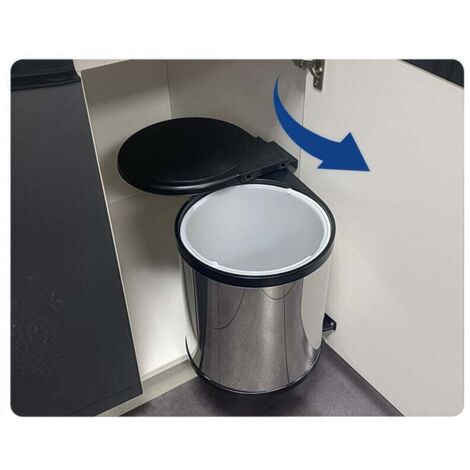 Built-in swivel bin, 14 L, Under-sink swivel bin