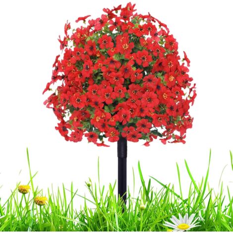 Buissons Artificiels - Faux Buissons - 58 cm Boules Violet Fleurs