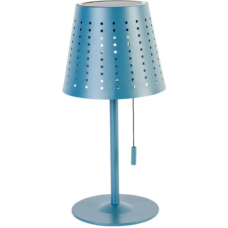 Image of Qazqa - Outdoor Table Lamp Blue&hellip;