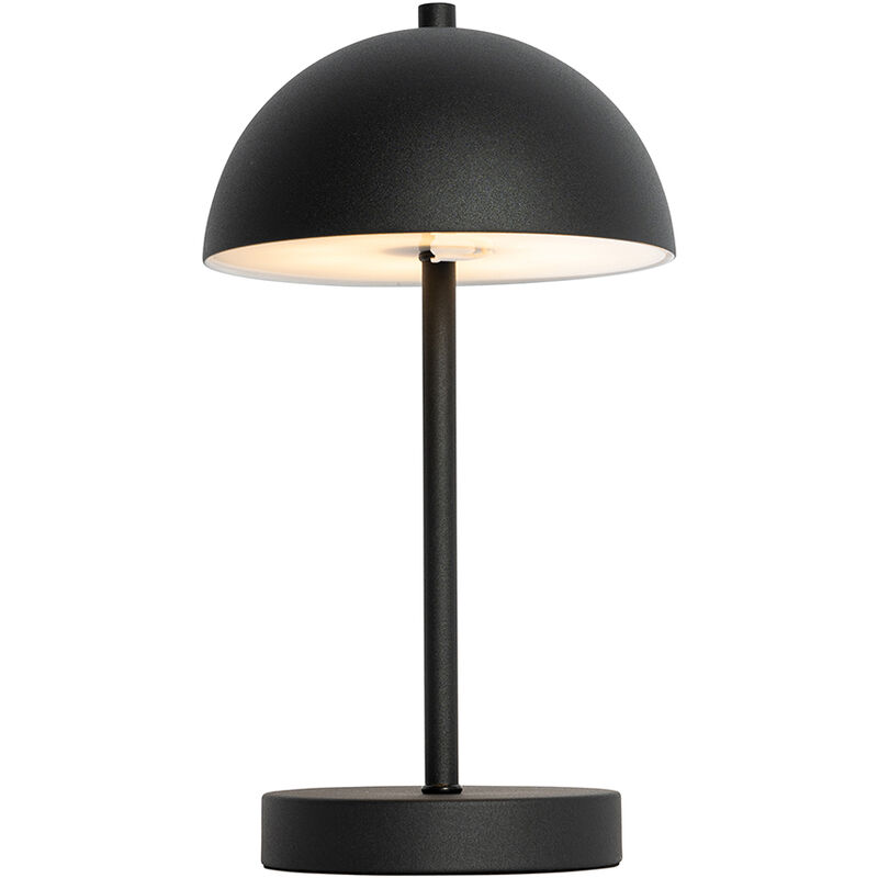 Image of Outdoor Table Lamp Black Rechargeable 3-Step&hellip;