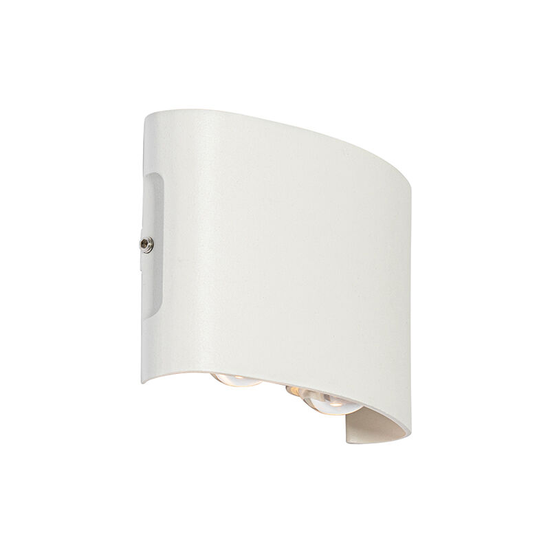 Qazqa Outdoor Wall Light White Incl. Led 4-light Ip54 - Silly