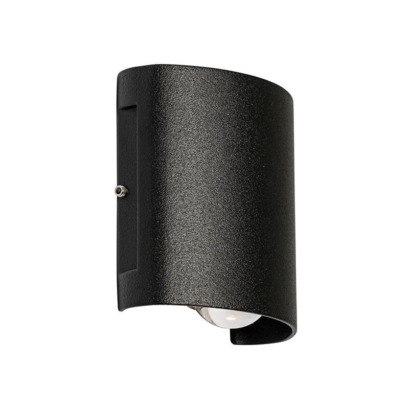 Qazqa Outdoor Wall Light Black Incl. Led 2-light Ip54 - Silly