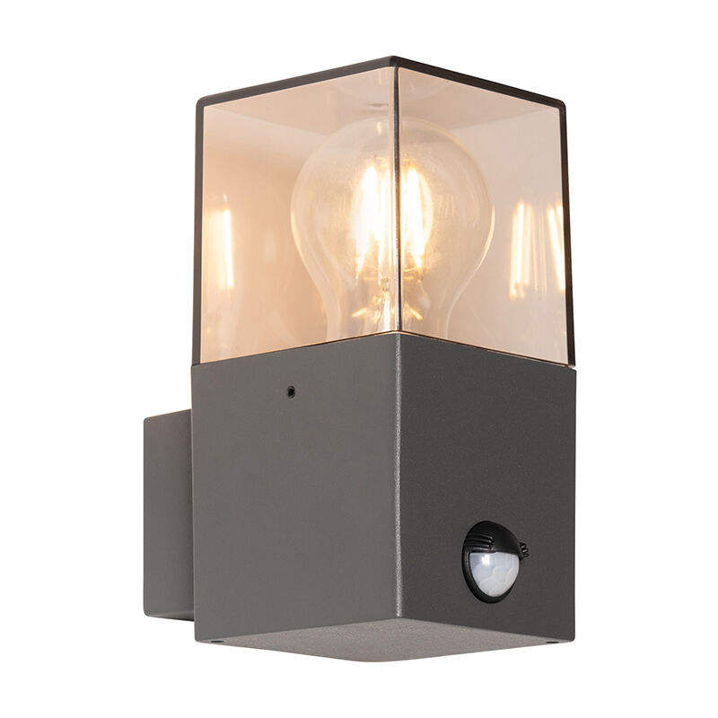 Außenwandleuchte dunkelgrau und Bewegungsmelder IP44 - Dänemark