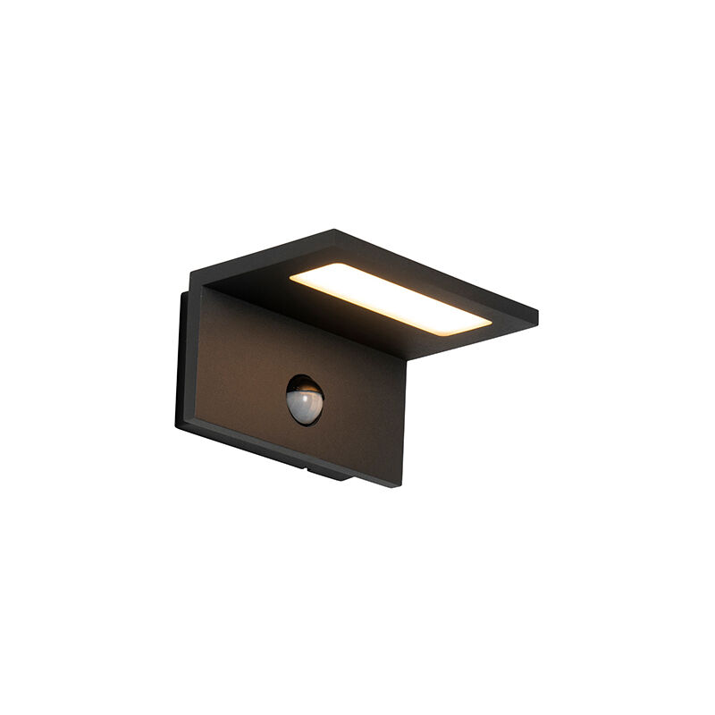 Outdoor wall lamp gray incl. LED IP54 motion sensor - Harvey