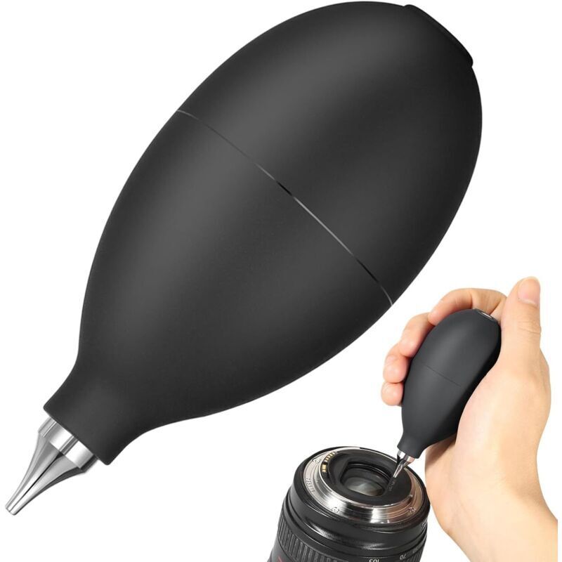 Bulb blower for electronic devices and camera lenses - Soft rubber dust removal tool. Anti-static hand-operated air pump for sensors, keyboards,