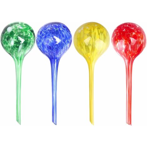 Bulbes dArrosage Automatique Verre Globes Couleurs Assorties (4 pièces)