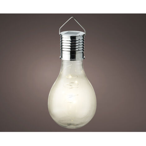 BULBO SOLARE CRAQUELE D.8XH14CM TRASPARENTE.