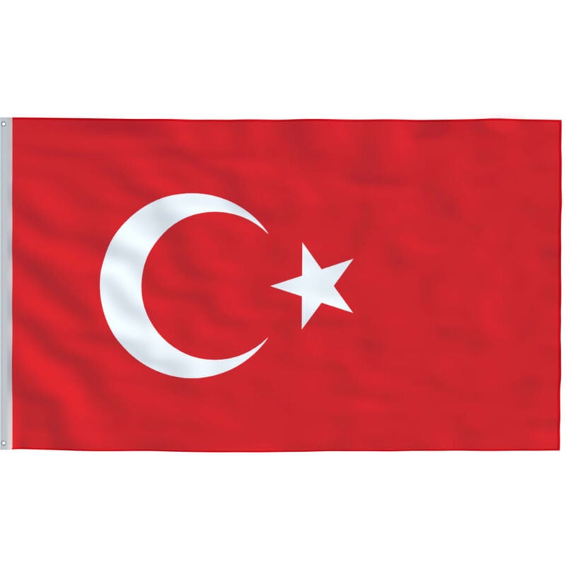 Turkey Flag 90x150 cm Vidaxl