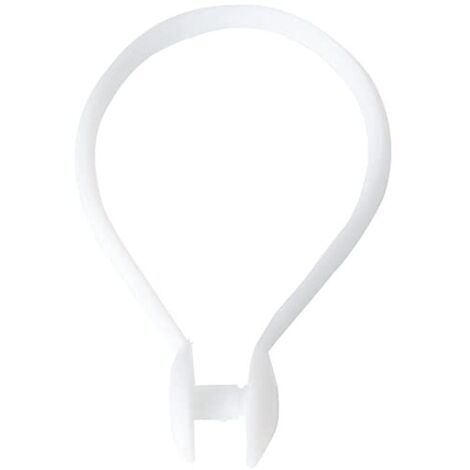 Bulk Hardware BH00874 Anelli a Chiusura Rapida a Pressione per Tende Doccia, Bianco, Set di 25 Pezzi