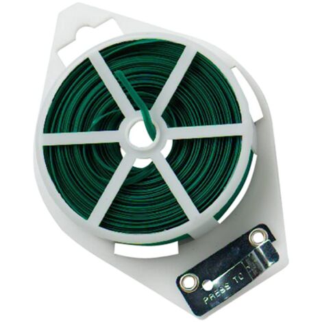 Bulk Hardware BH01222 Fascetta di Fissaggio Piante in Plastica con Cesoia, Bianco