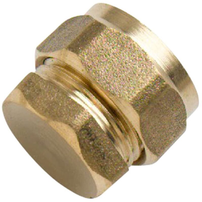 Merriway BH01543 Tappo a Vite Terminale a Compressione in Ottone, Bianco, 15 mm