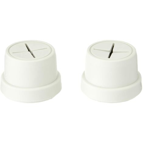 Bulk Hardware BH01555 Supporto Singolo a Pressione per Asciugamani, Autoadesivo o Applicabile con Vite, Bianco, Set di 2