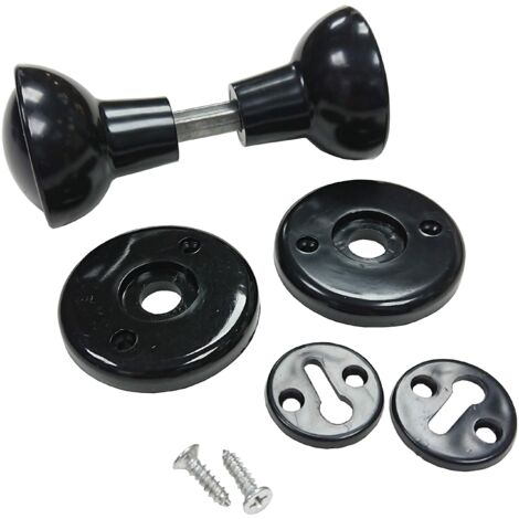 Bulk Hardware BH01842 Set Pomello per Sportelli di Armadietti, Nero