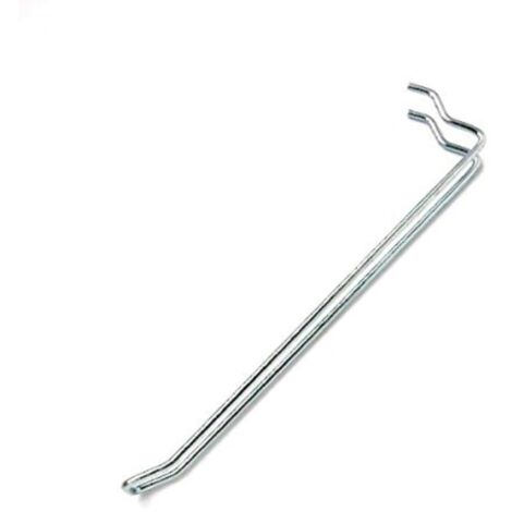 Bulk Hardware BH01887 Gancio a Occhiello per Pannello Forato, 200 mm, Bianco, Set di 10