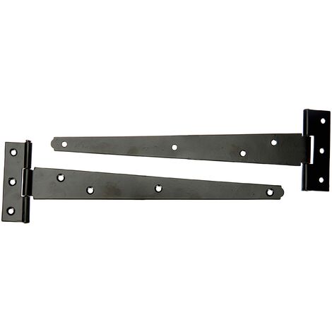 Bulk Hardware BH01988 Cerniera a T per Carichi Leggeri, 250 mm, Nero, Set di 2