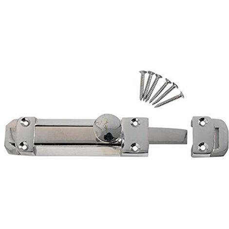Bulk Hardware BH02042 Chiavistello, Finitura Cromata Lucida, 150 mm, Bianco