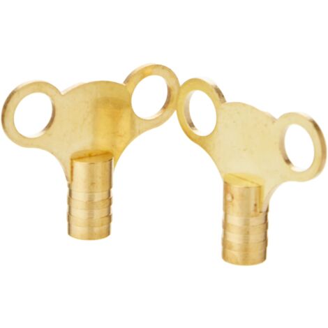 Bulk Hardware BH02832 Chiave per Termosifone, Tipo a Orologio con Impugnatura a Farfalla, Ottone Piena, Bianco, Set di 2