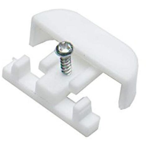 Bulk hardware BH03637 - Fine tappa tenda per coprire / crest - bianco (pacchetto di 30)